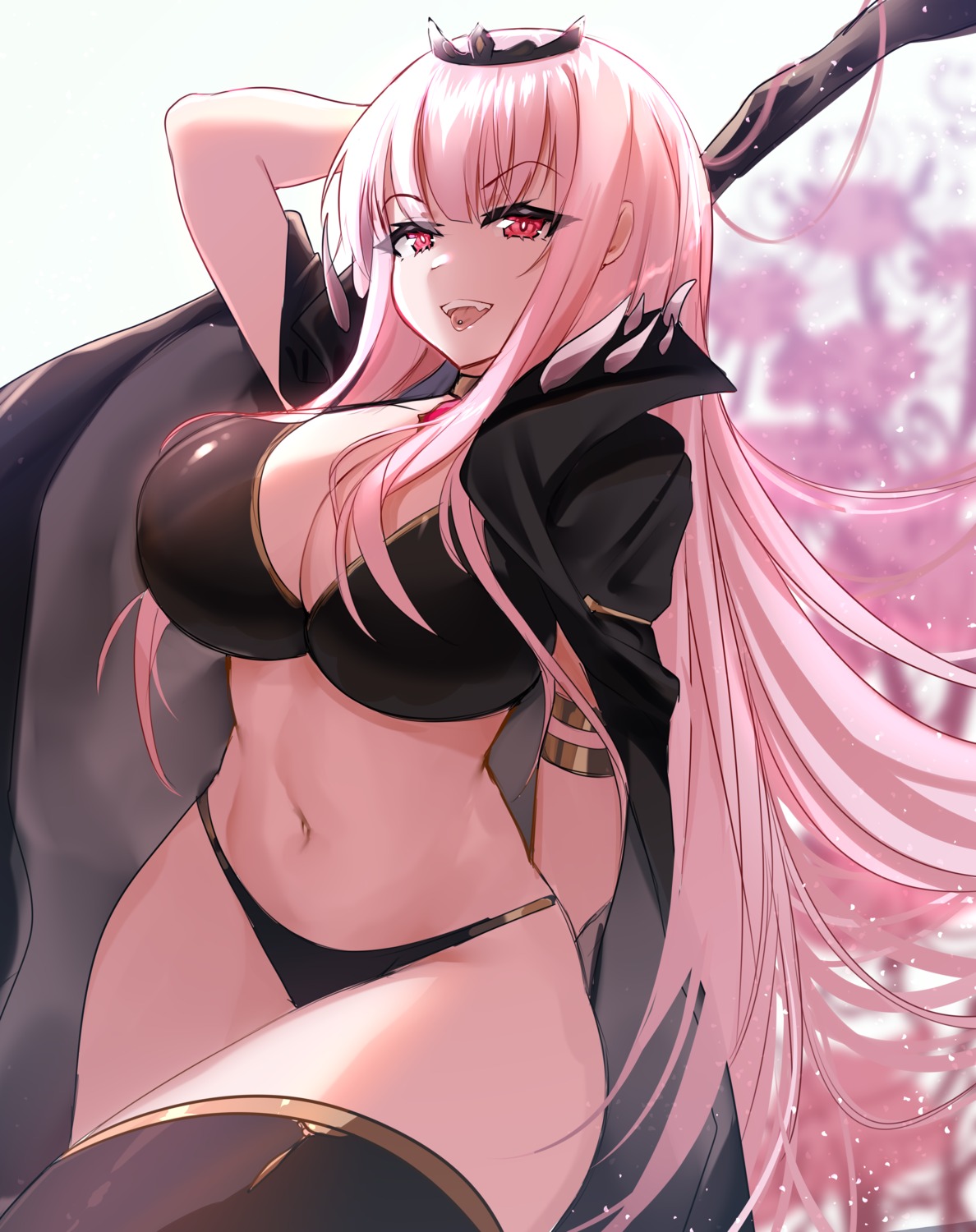 alinafoxglove bikini hololive hololive_english mori_calliope swimsuits thighhighs weapon