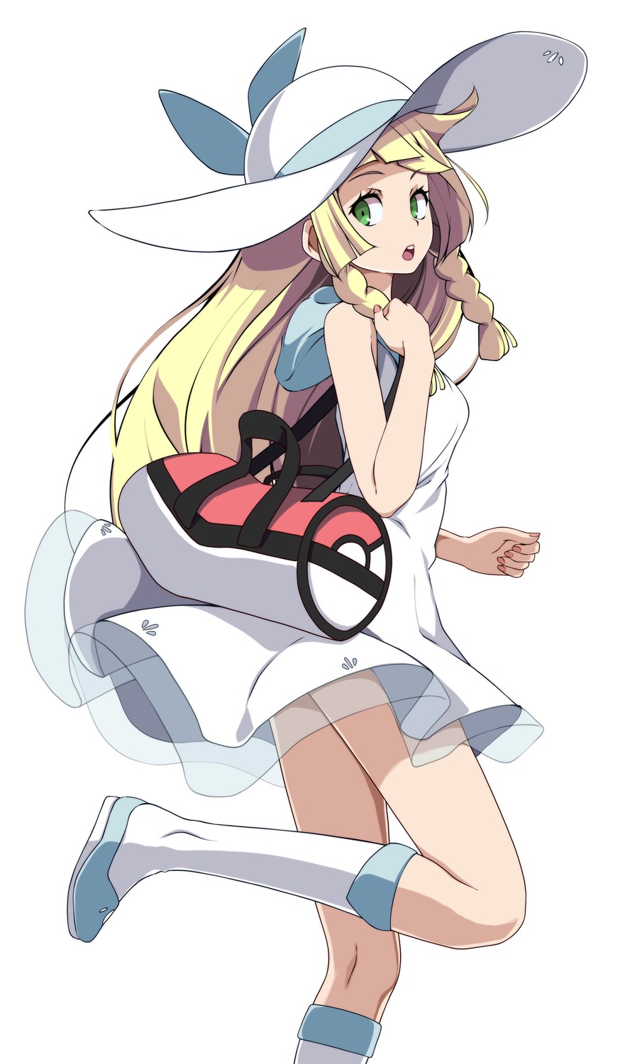 dress lillie_(pokemon) pokemon pokemon_sm pokemon_ultra_sm see_through skirt_lift summer_dress tsukishiro_saika