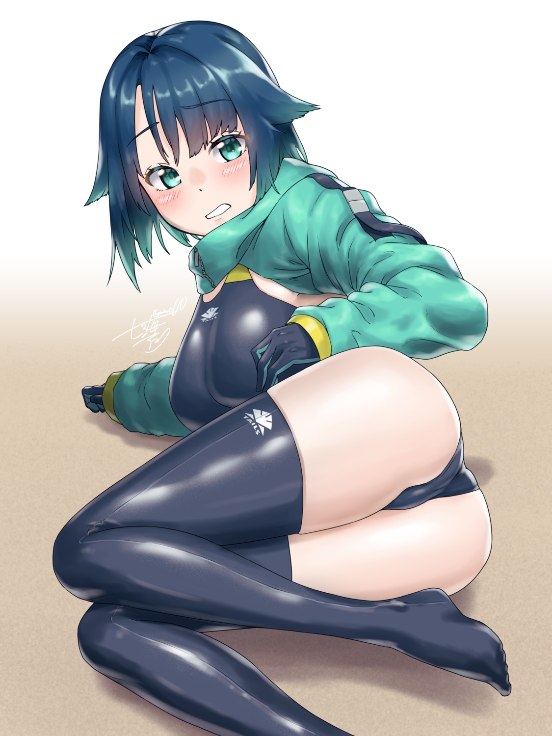 nawoto_oota swimsuits thighhighs