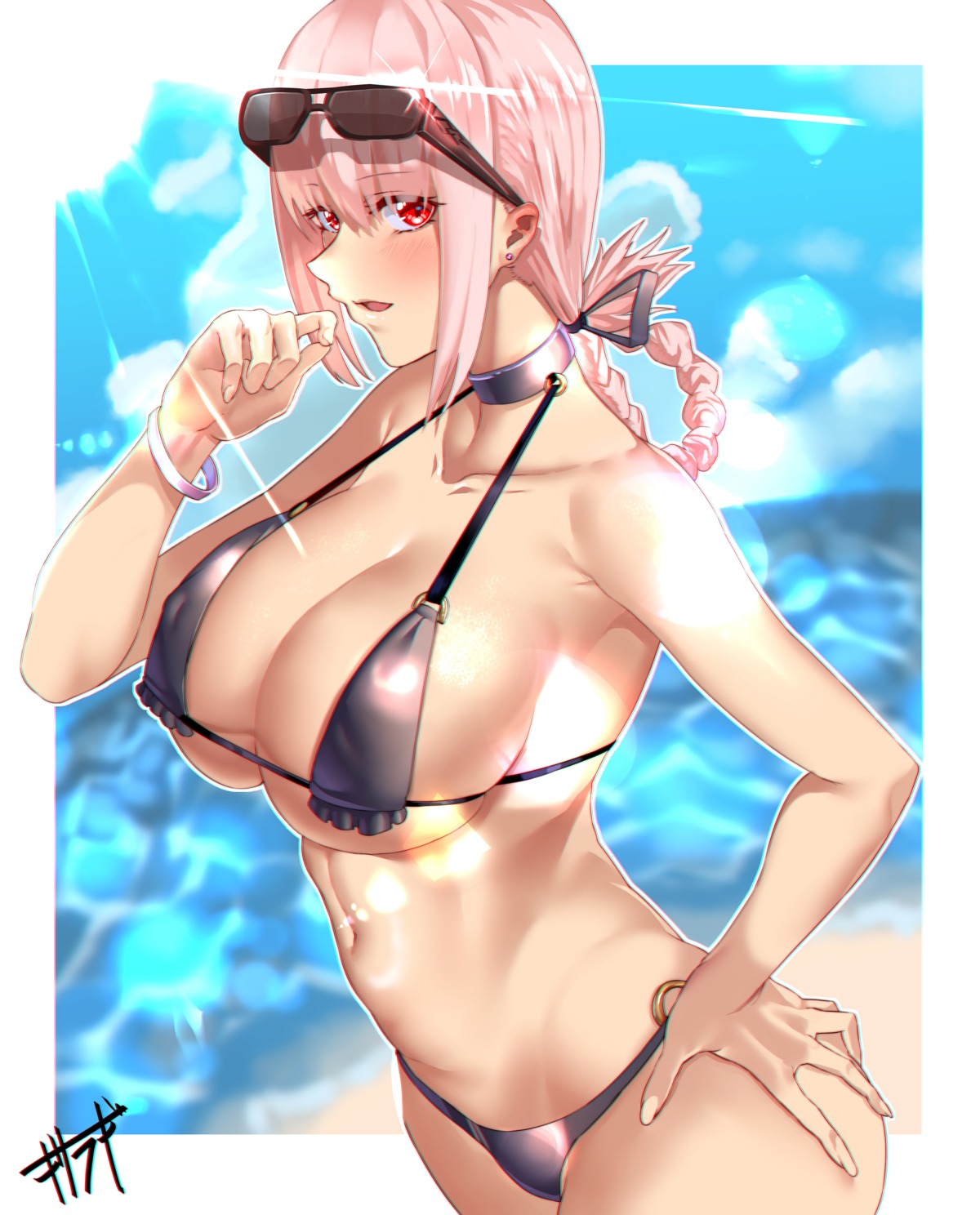 bikini fate/grand_order florence_nightingale_(fate) kisaragi_tsurugi megane swimsuits