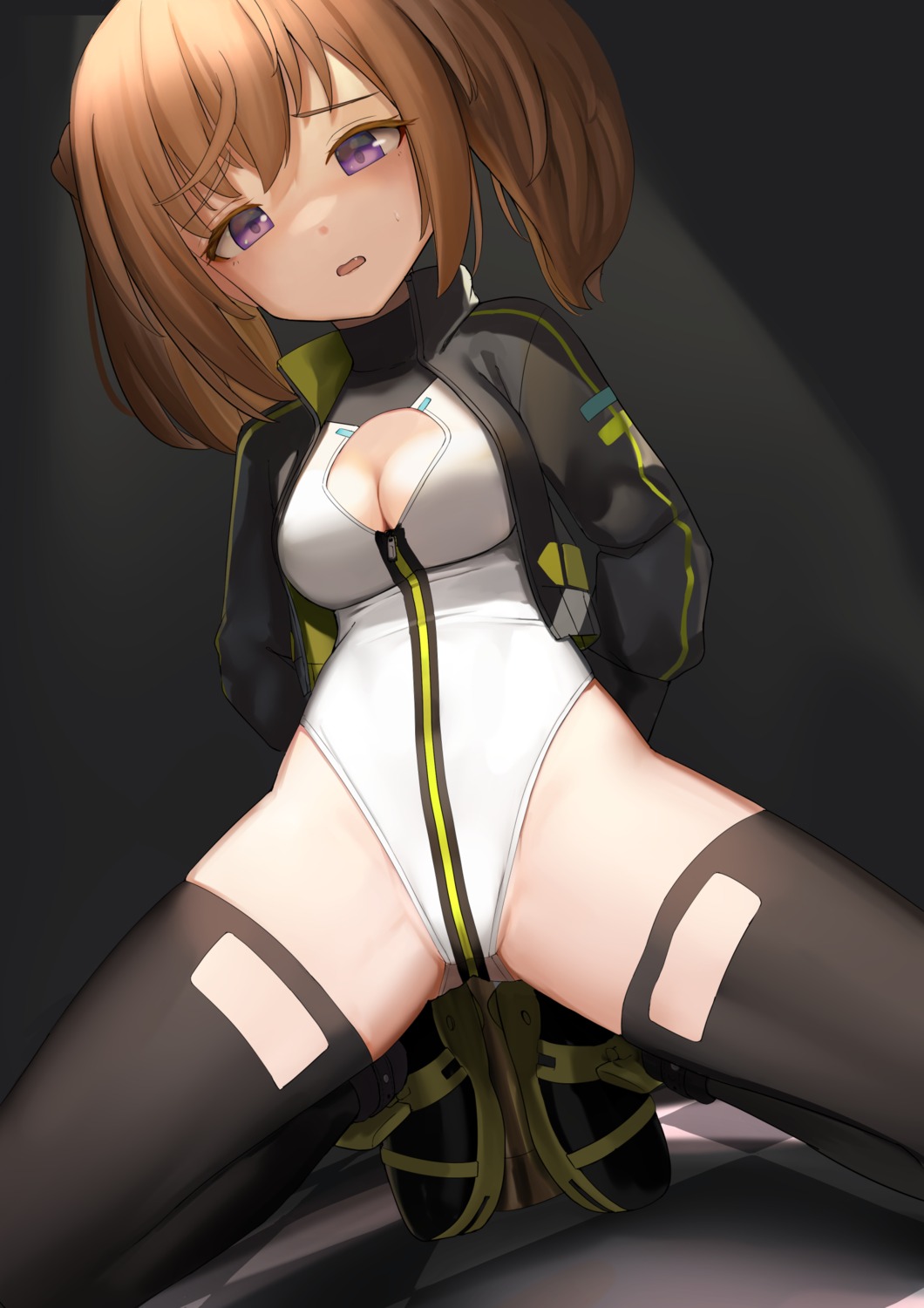 alice_gear_aegis cleavage leotard thighhighs