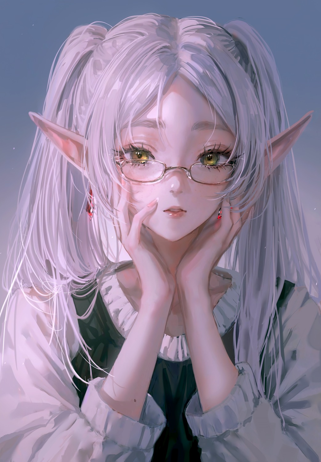 elf frieren megane nixeu pointy_ears sousou_no_frieren