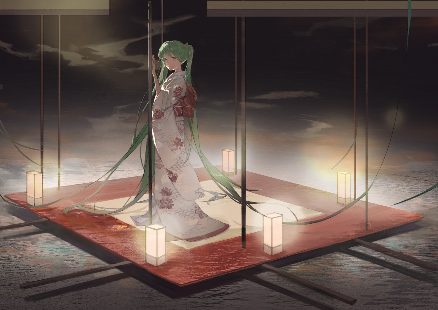 hatsune_miku kimono kyoto_nippon_festival vocaloid yingfeng862