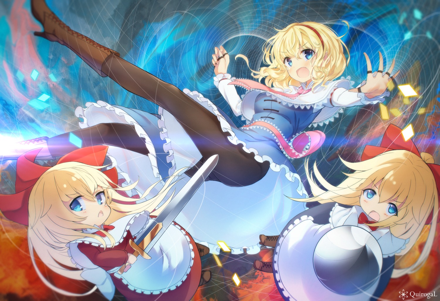 alice_margatroid heels nasuno_chiyo pantyhose shanghai_doll sword touhou