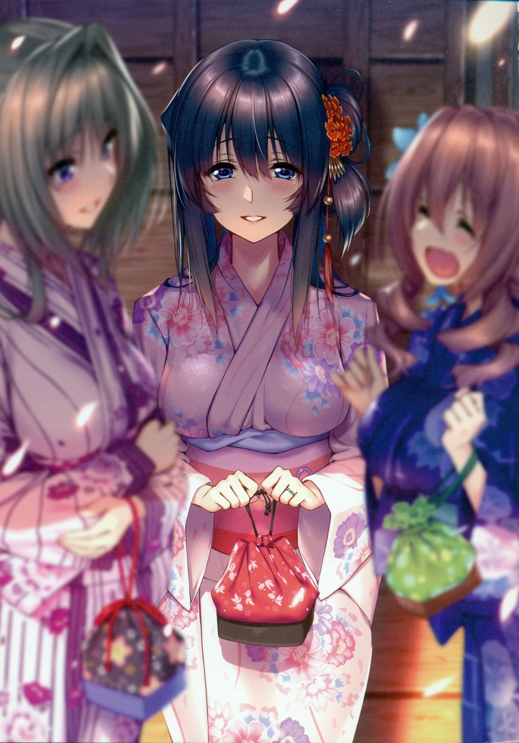 amakano hoshikawa_koharu kanbayashi_mizuki piromizu takayashiro_sayuki yukata