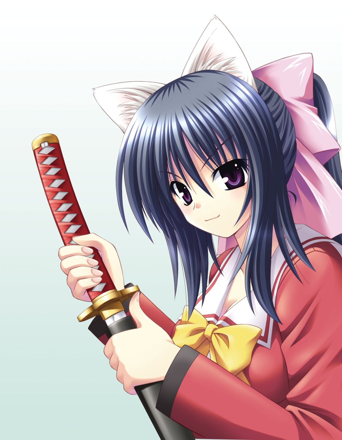 animal_ears himari matra_milan omamori_himari seifuku sword