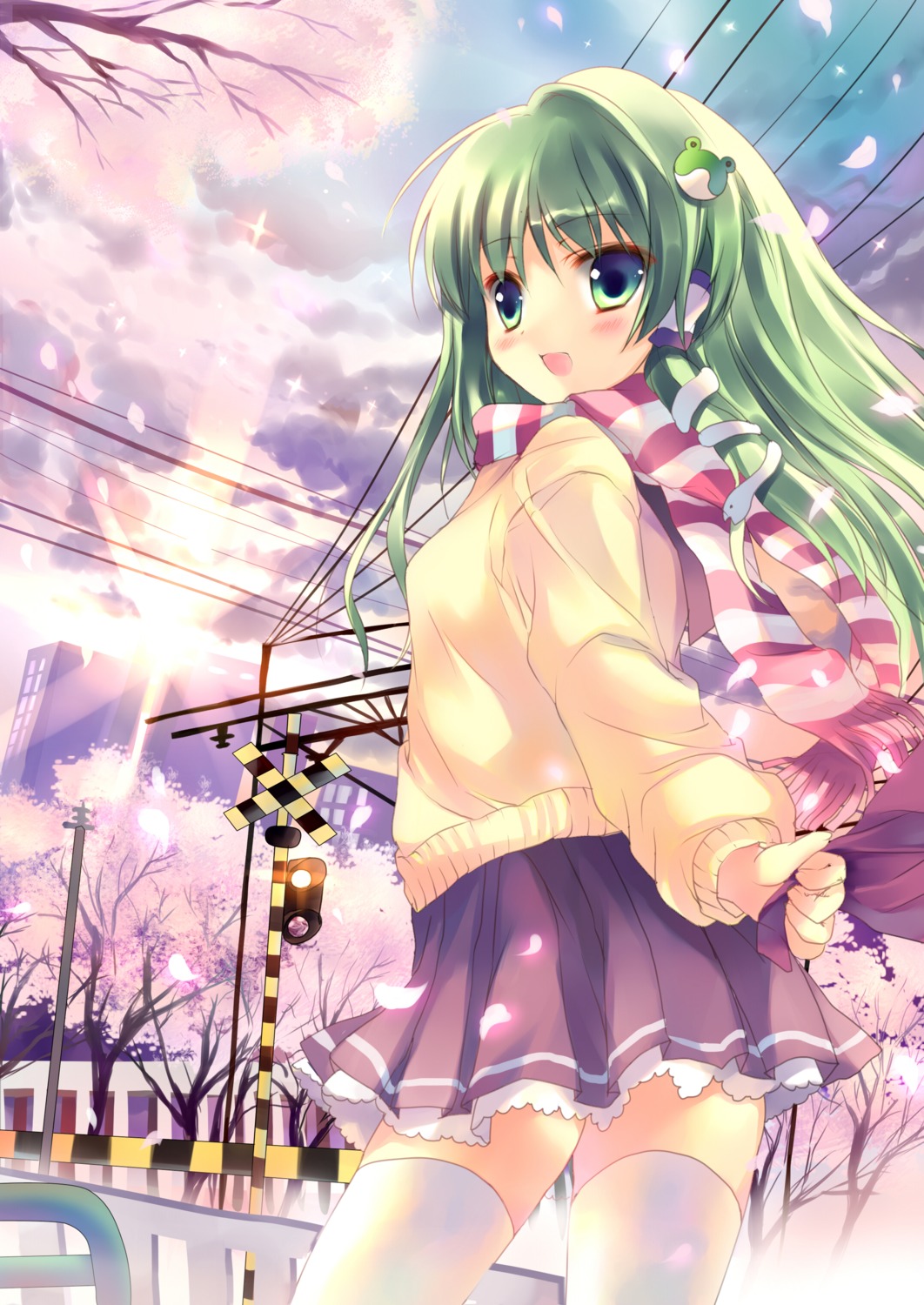 azumi_kazuki kochiya_sanae thighhighs touhou