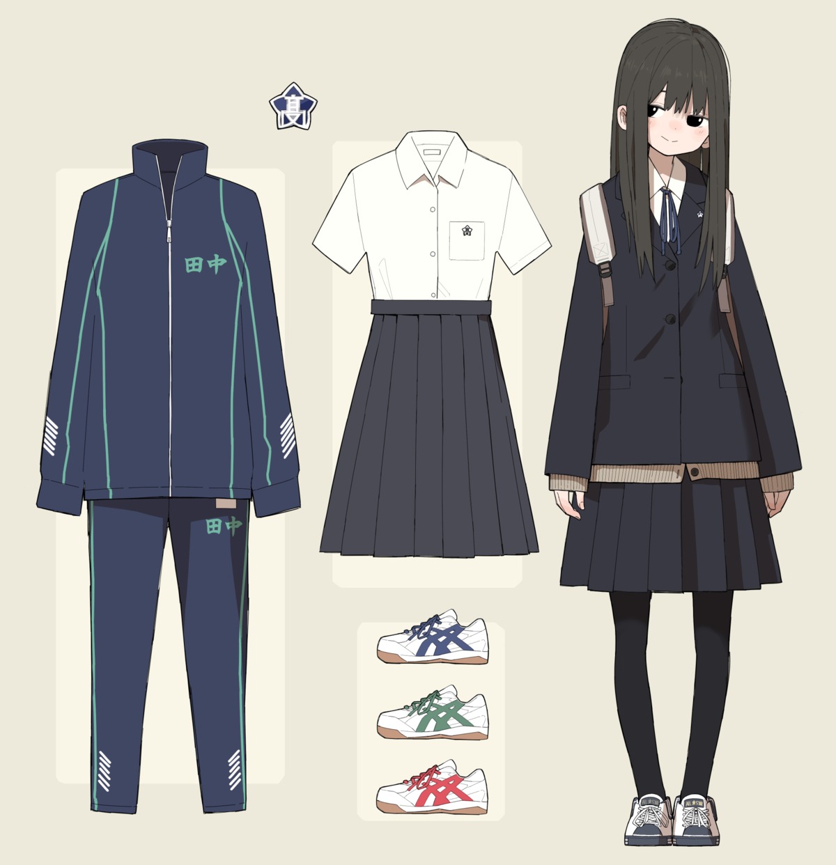 character_design gym_uniform kumanoi_(nichols) pantyhose seifuku