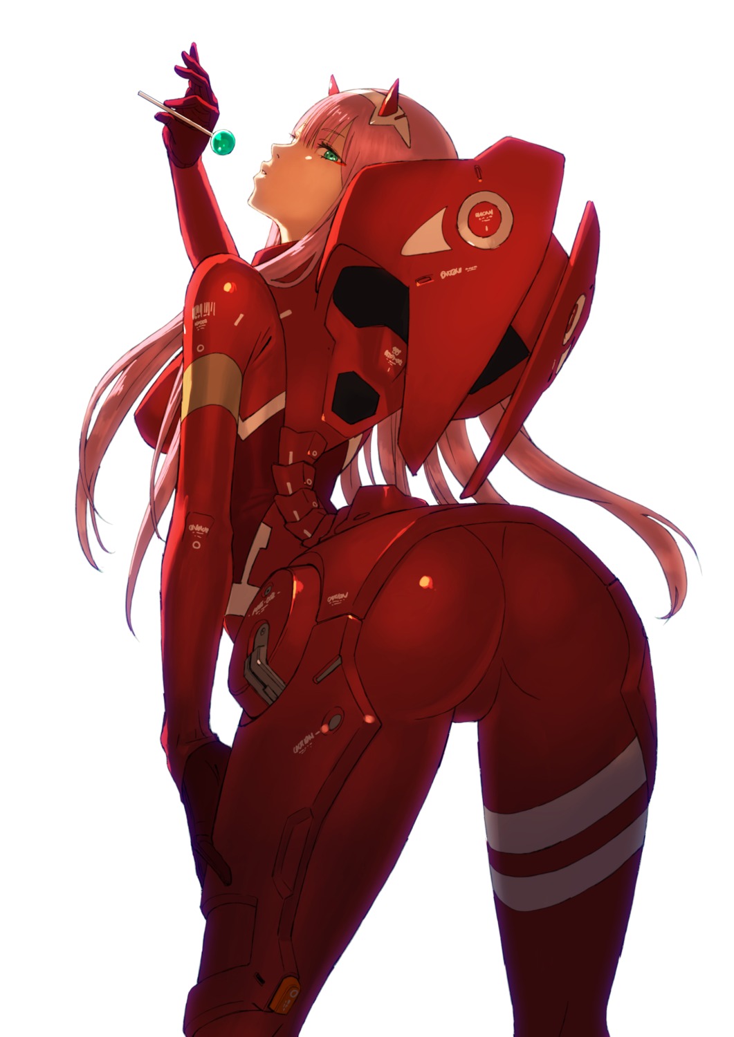 ass bodysuit darling_in_the_franxx horns yoshimura_ken'ichirou zero_two_(darling_in_the_franxx)