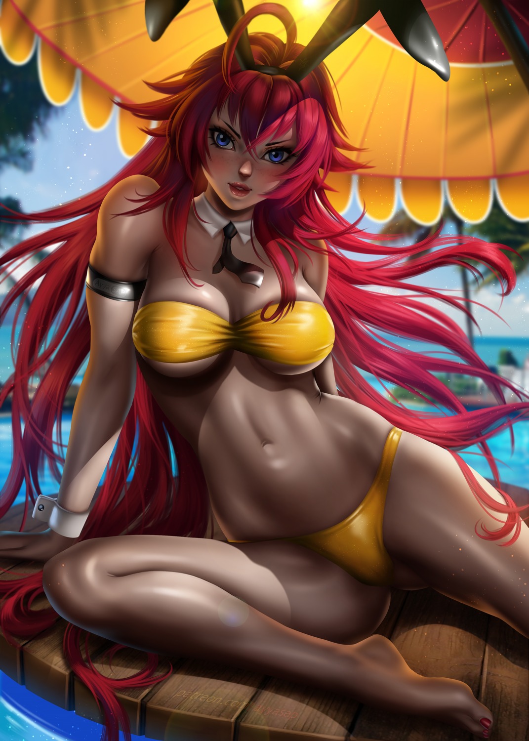 animal_ears ayyasap bikini bunny_ears feet highschool_dxd possible_duplicate rias_gremory swimsuits