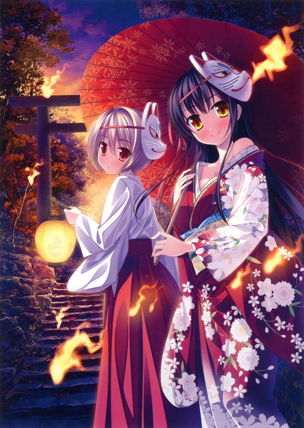 miko yamakaze_ran yukata