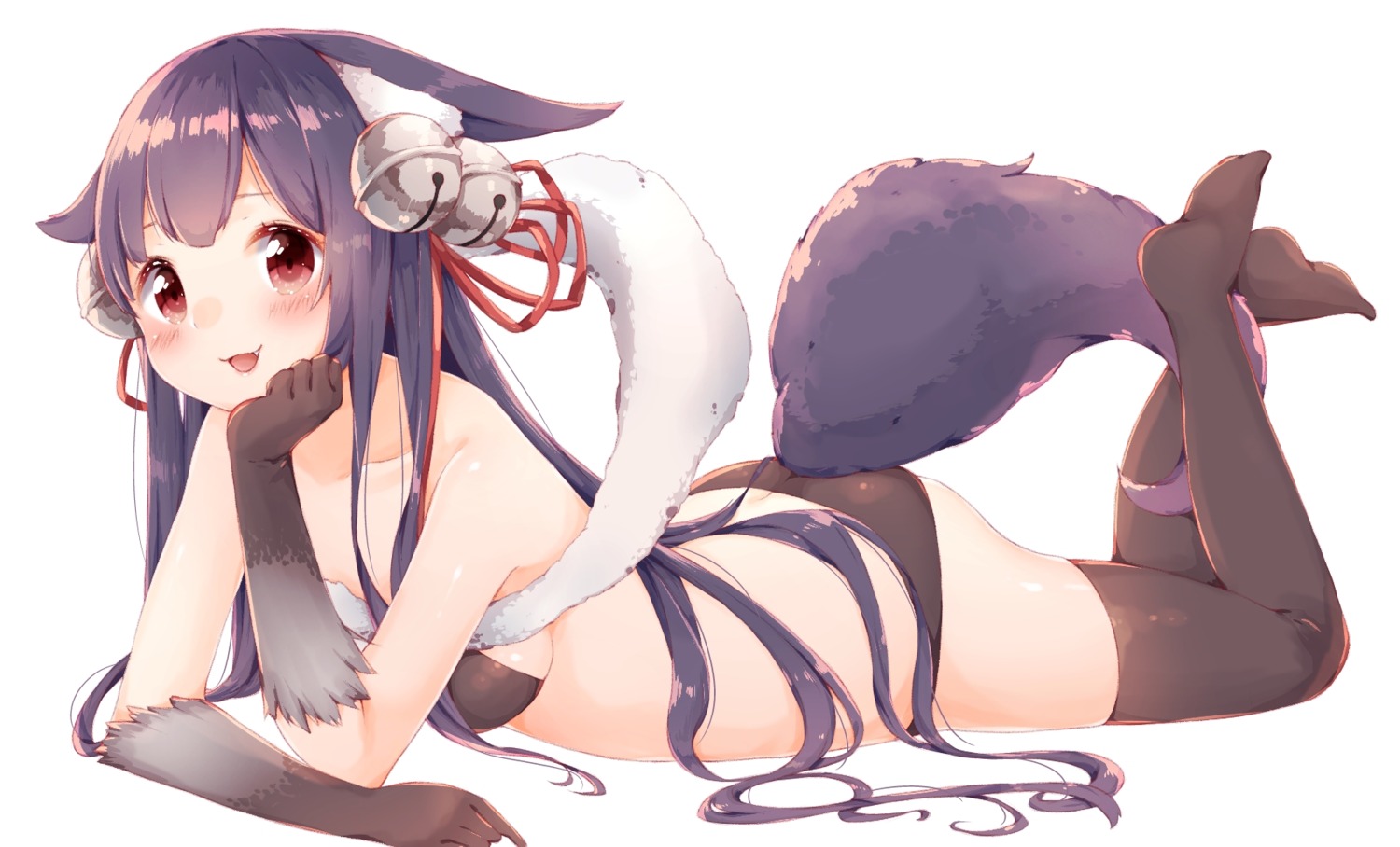 animal_ears azuki_(krps-hano) bikini granblue_fantasy swimsuits tail thighhighs yuel_(granblue_fantasy)