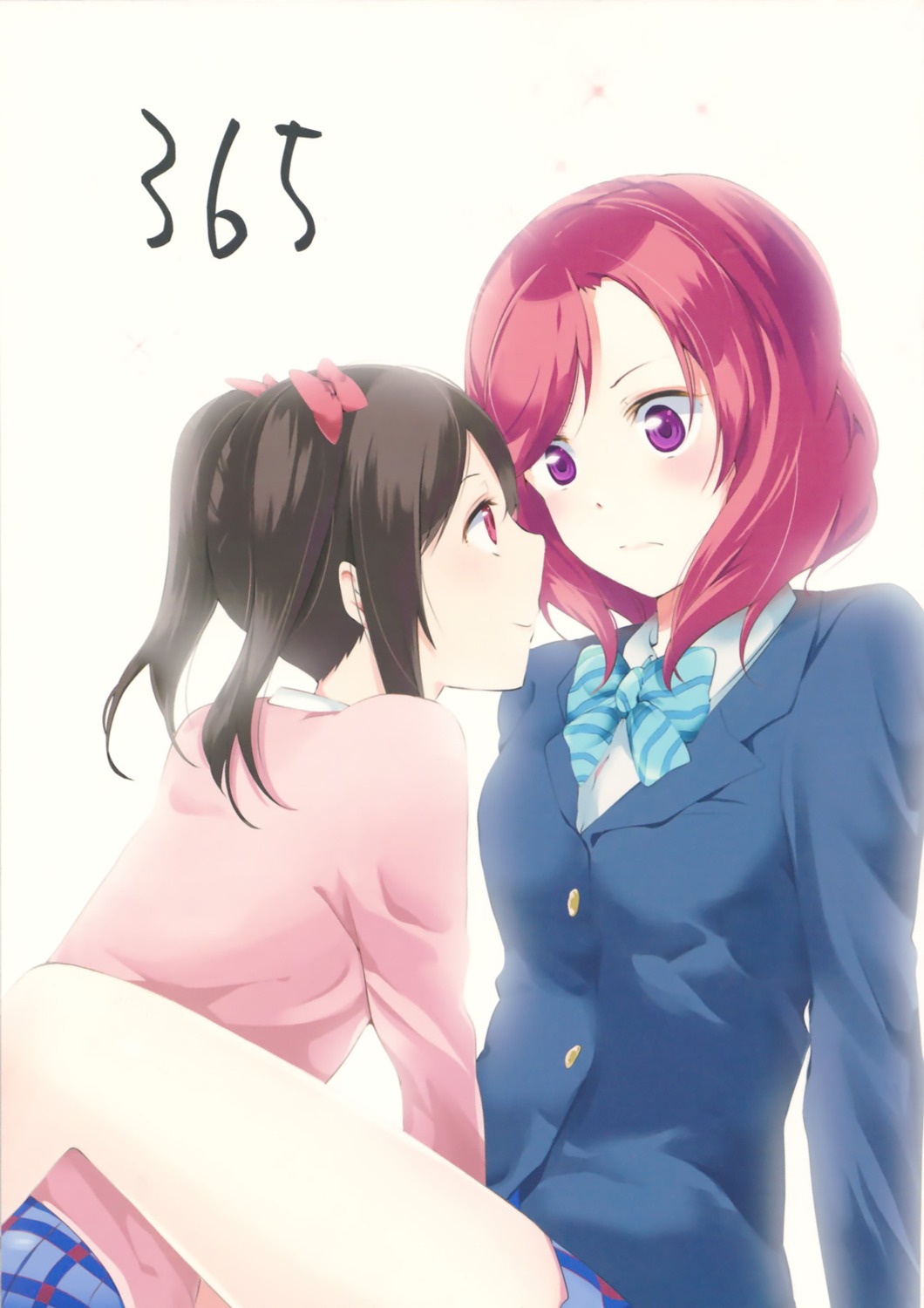 ichihi love_live! love_live!_(series) nishikino_maki seifuku yazawa_nico yuri