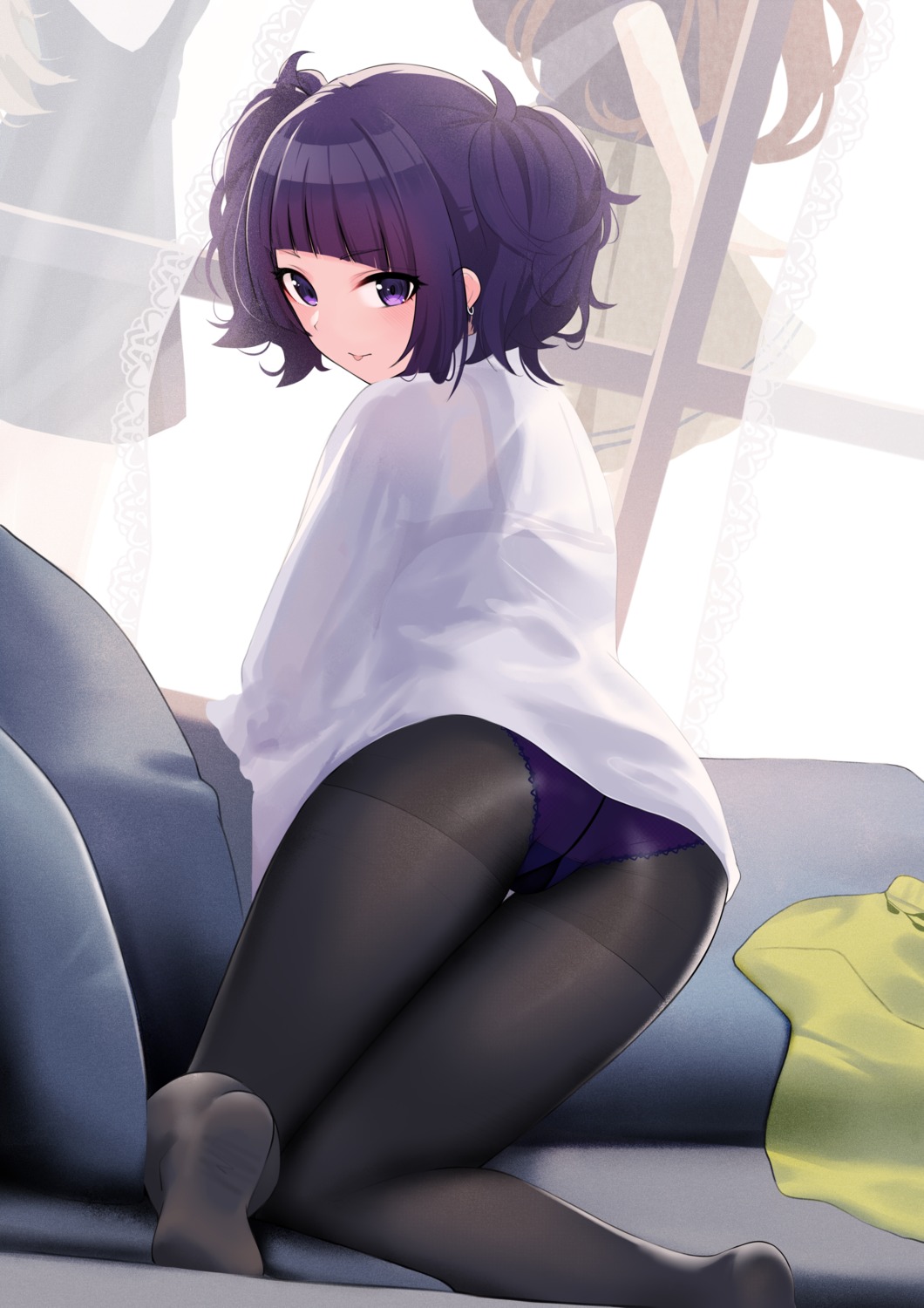 ass bra feet gin00 pantsu pantyhose see_through tanaka_mamimi the_idolm@ster the_idolm@ster_shiny_colors