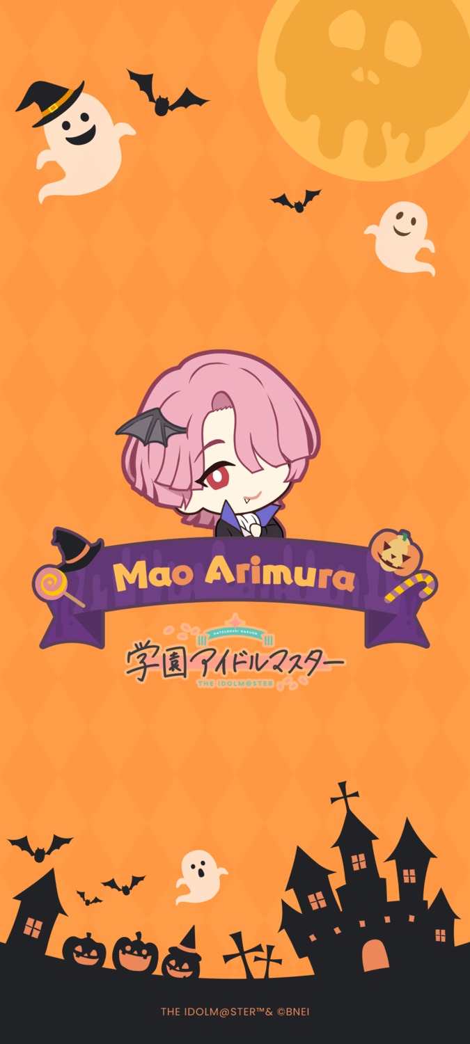 arimura_mao bandai_namco chibi gakuen_idolm@ster halloween tagme the_idolm@ster wings