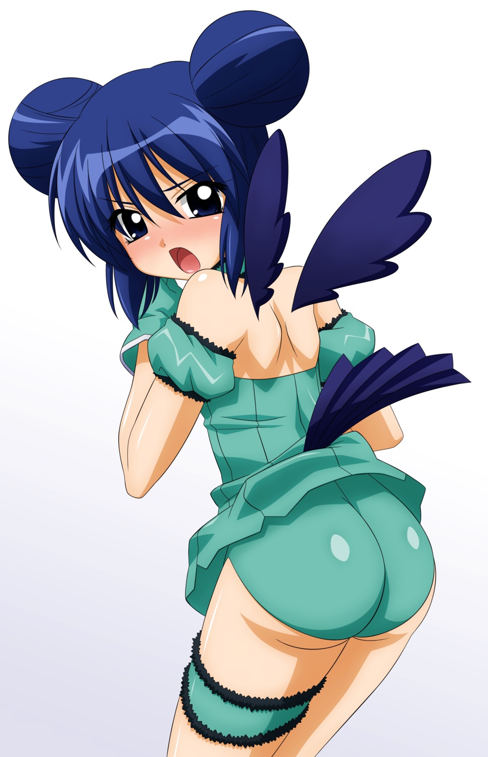 aizawa_mint ass garter tail tokyo_mew_mew wave_ride wings