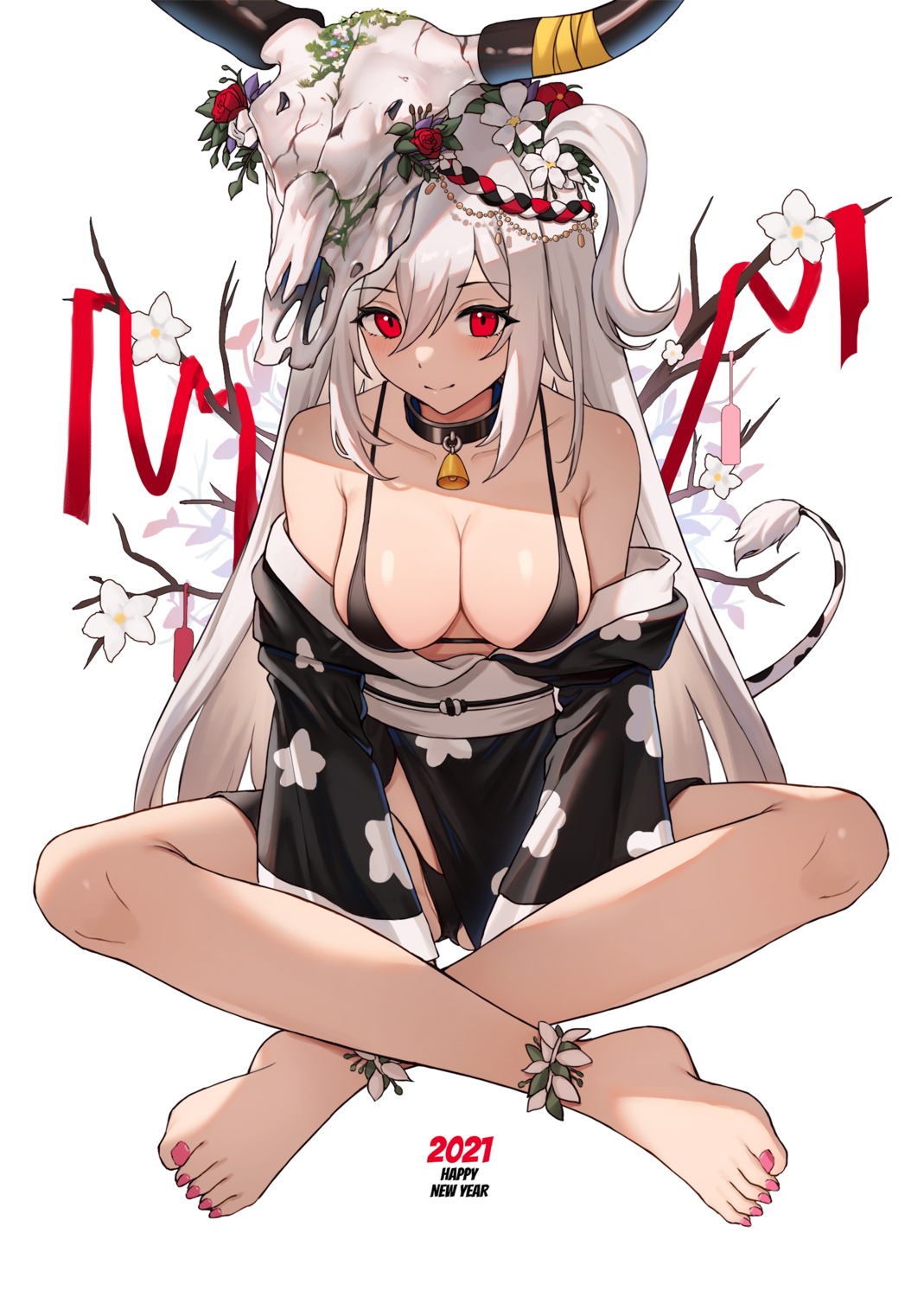 aer7o bikini japanese_clothes open_shirt swimsuits tail