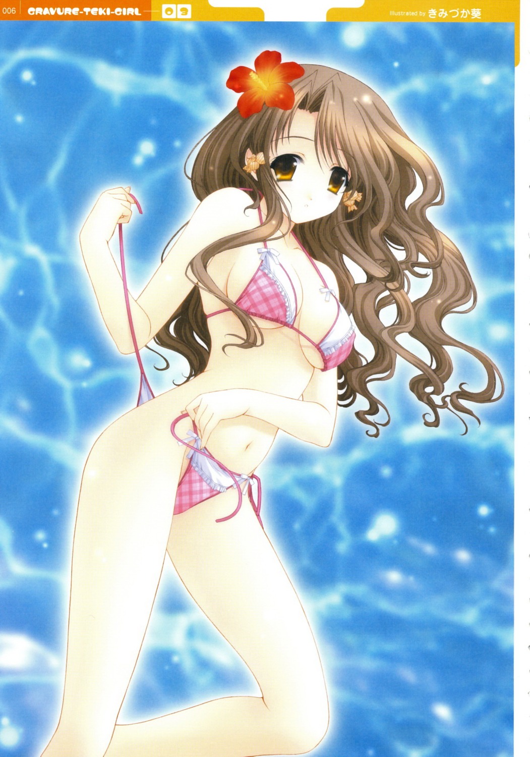 bikini cleavage kimizuka_aoi swimsuits undressing