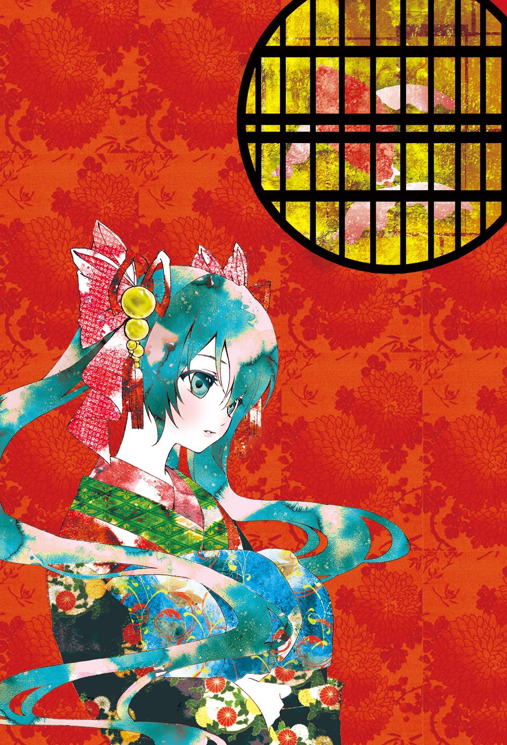 hatsune_miku kimono vocaloid yuhka