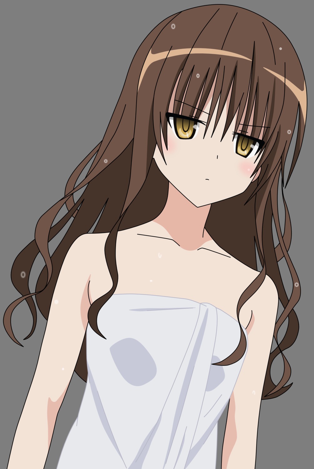 to_love_ru towel transparent_png vector_trace wet yuuki_mikan