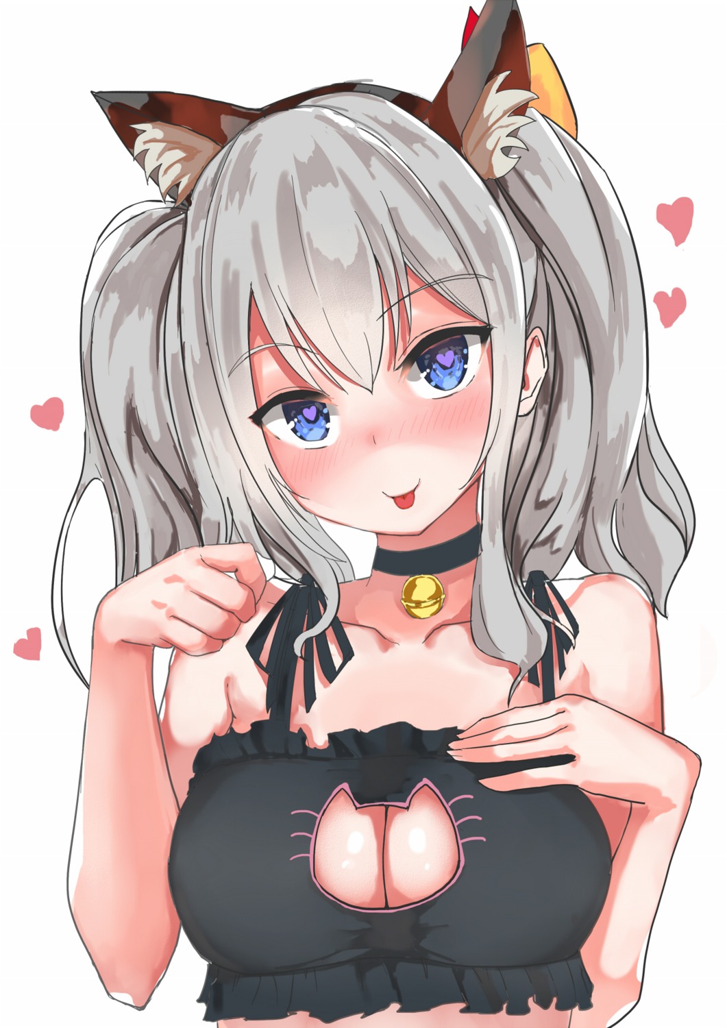 animal_ears bra cleavage kantai_collection kashima_(kancolle) st_on