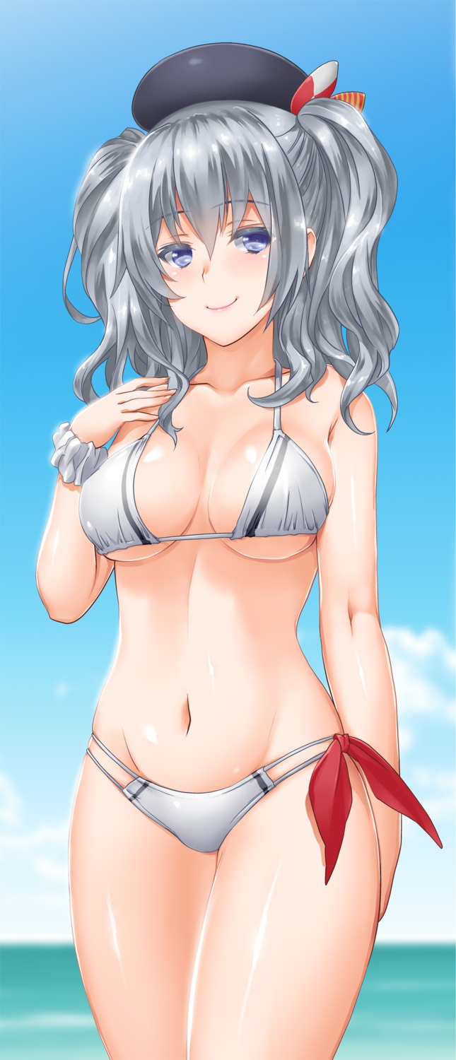 bikini byeontae_jagga cleavage kantai_collection kashima_(kancolle) swimsuits