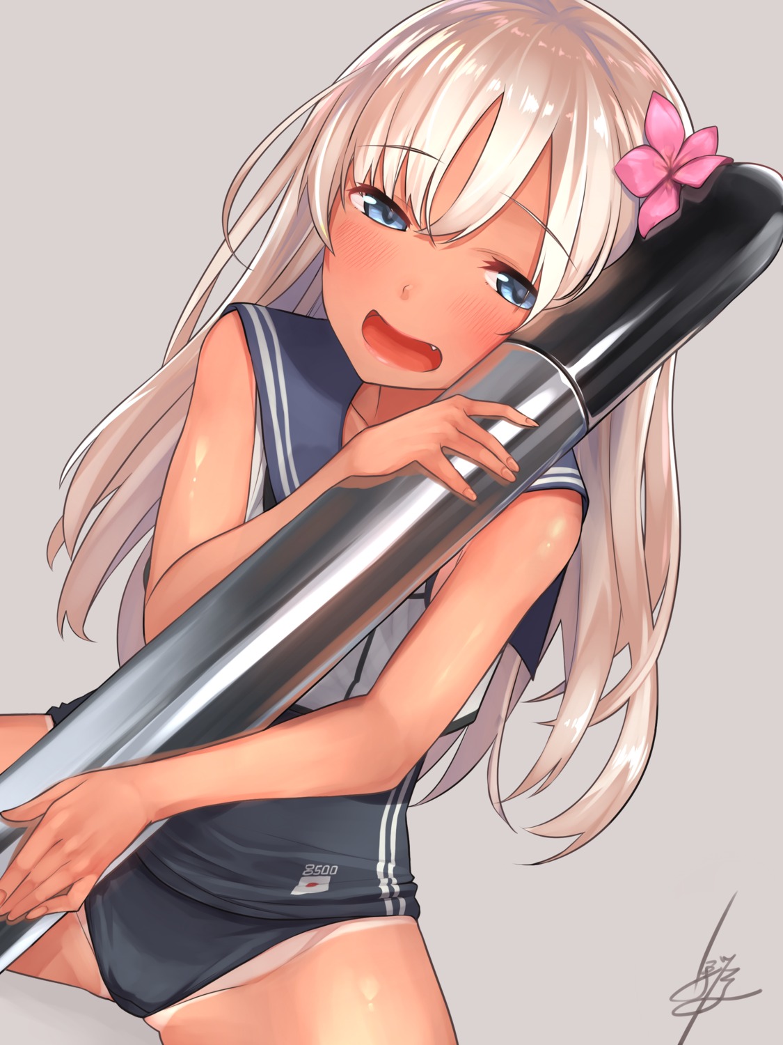 baffu kantai_collection loli ro-500 school_swimsuit seifuku swimsuits tan_lines