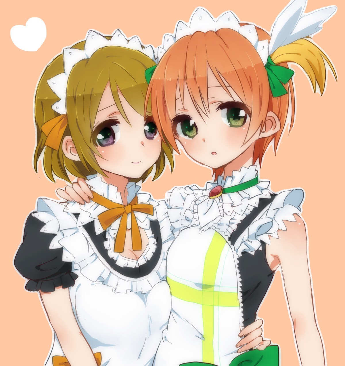 hoshizora_rin koizumi_hanayo love_live! love_live!_(series) maid merry_(168cm55kg)