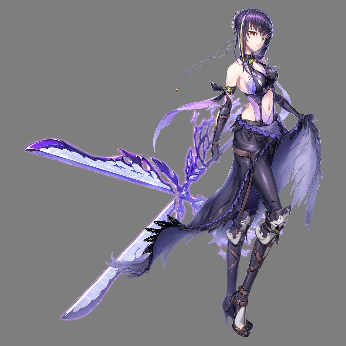 armor heels pantyhose skirt_lift transparent_png unitia weapon