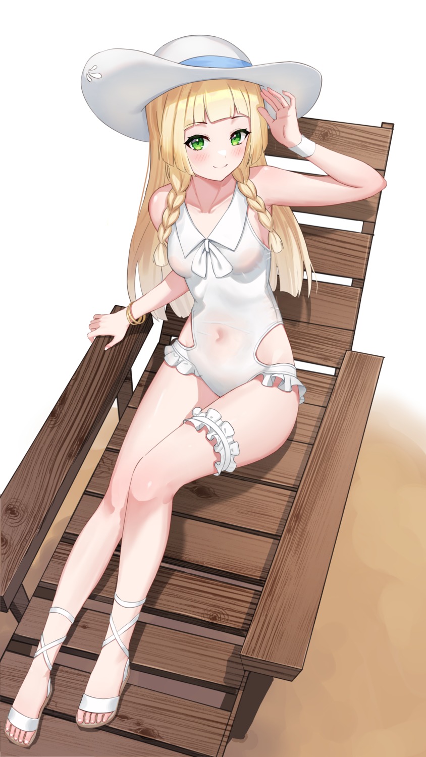 corniecorny lillie_(pokemon) pokemon pokemon_sm pokemon_usum see_through swimsuits