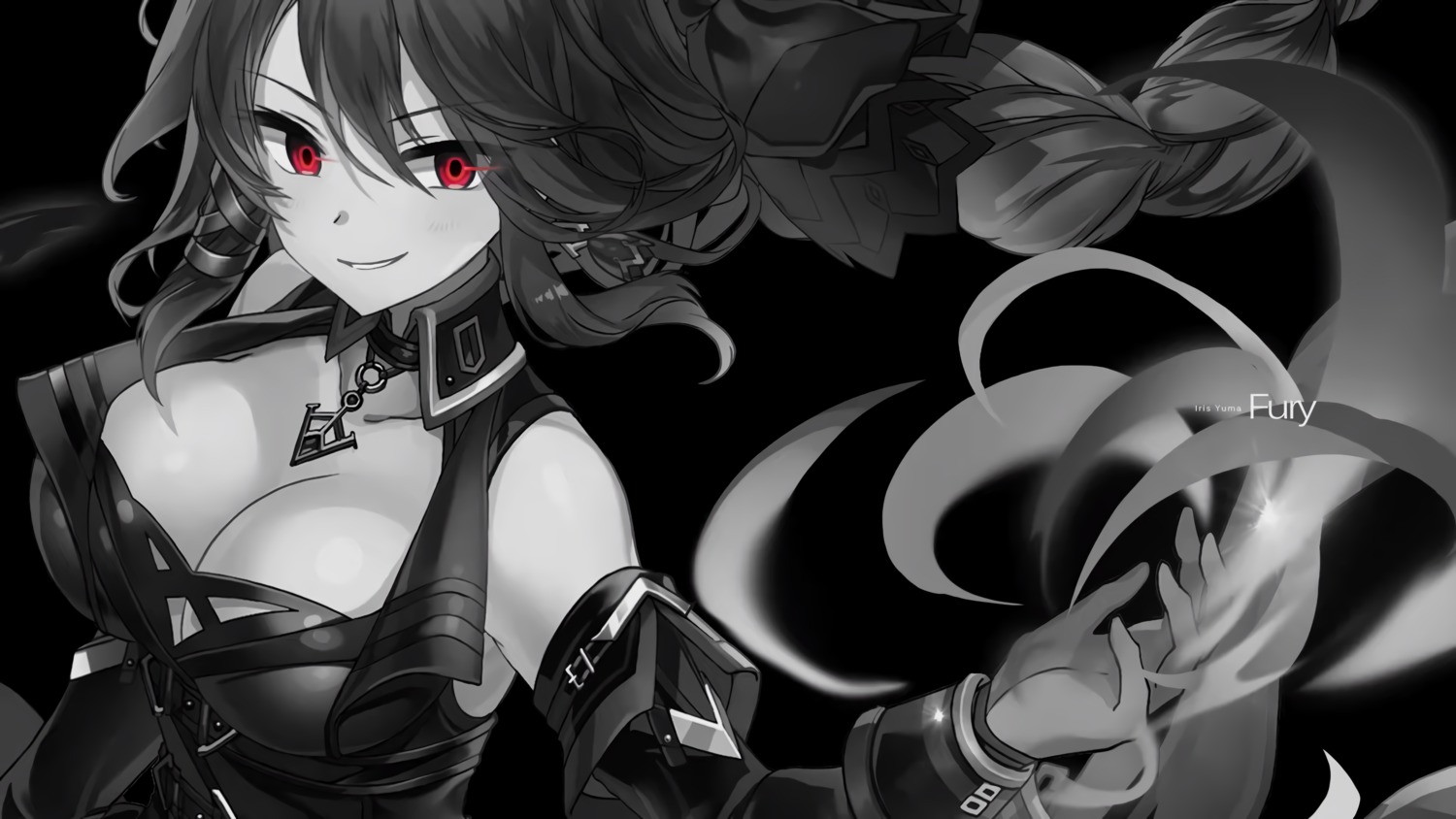 cleavage monochrome soul_worker tagme wallpaper