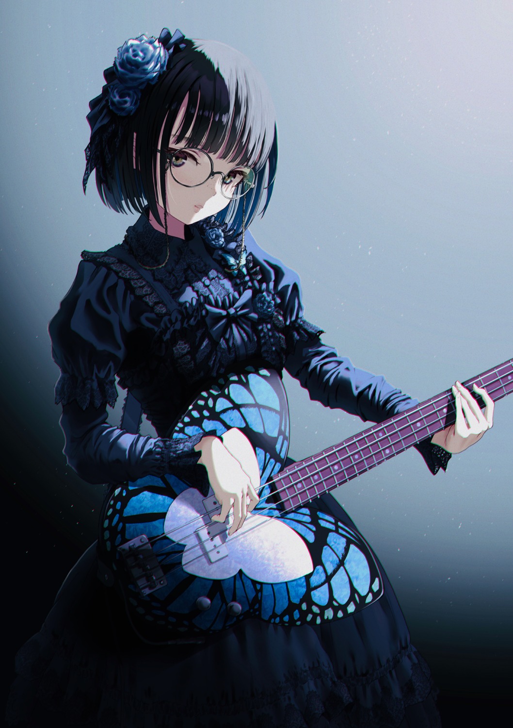 dress gothic_lolita guitar hasisisissy lolita_fashion megane