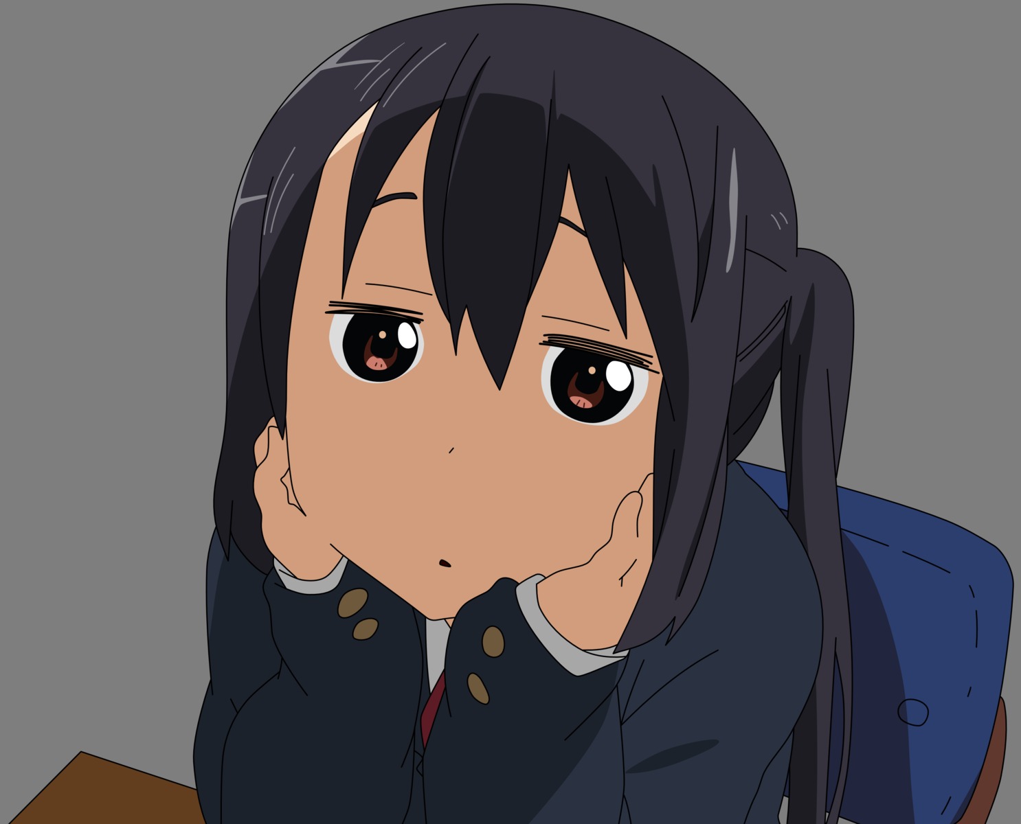 k-on! nakano_azusa seifuku transparent_png vector_trace