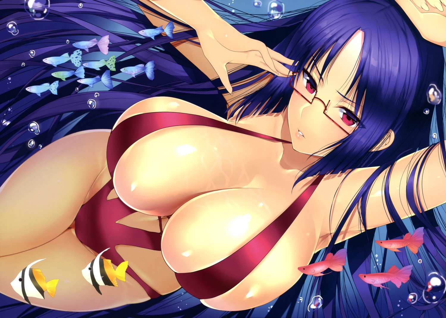 matarou megane ridget sling_bikini suisei_no_gargantia swimsuits