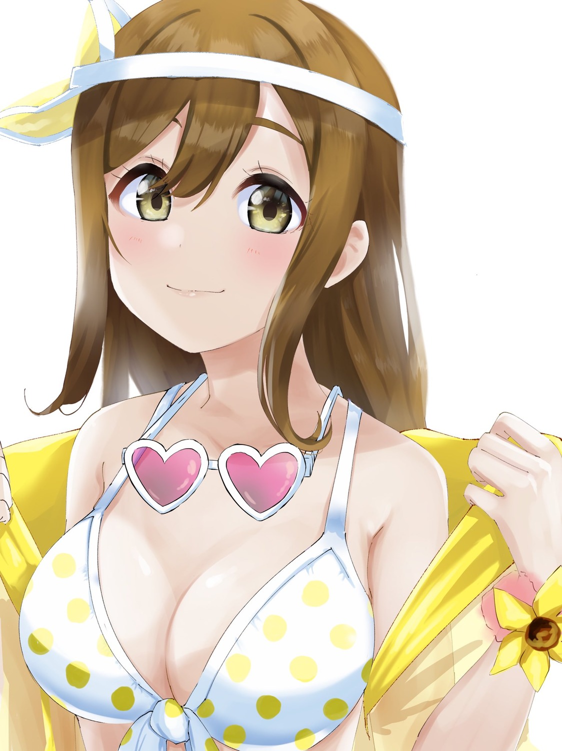 bikini_top hanamaruyama628 megane open_shirt swimsuits undressing