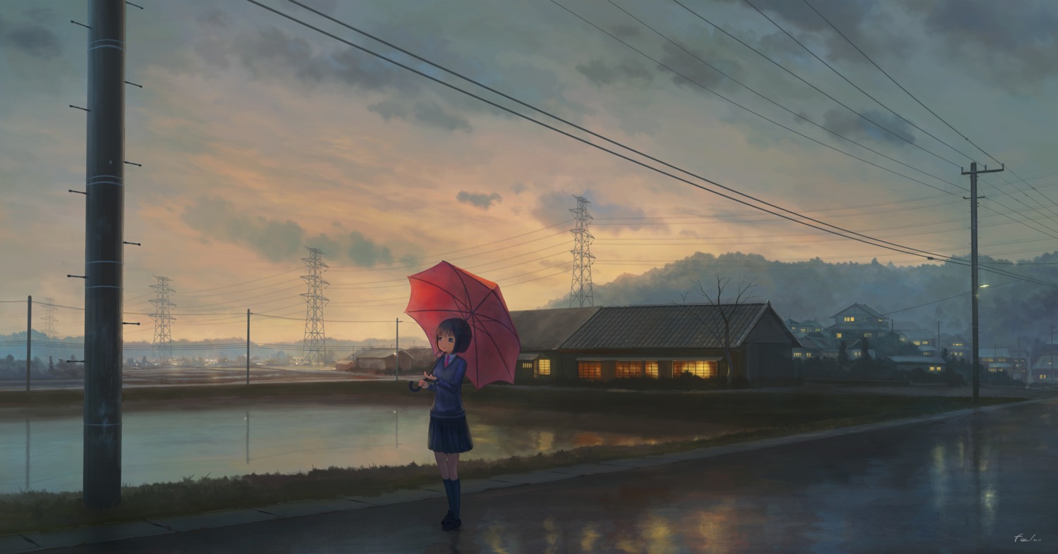 feel_(nasitaki) landscape seifuku umbrella