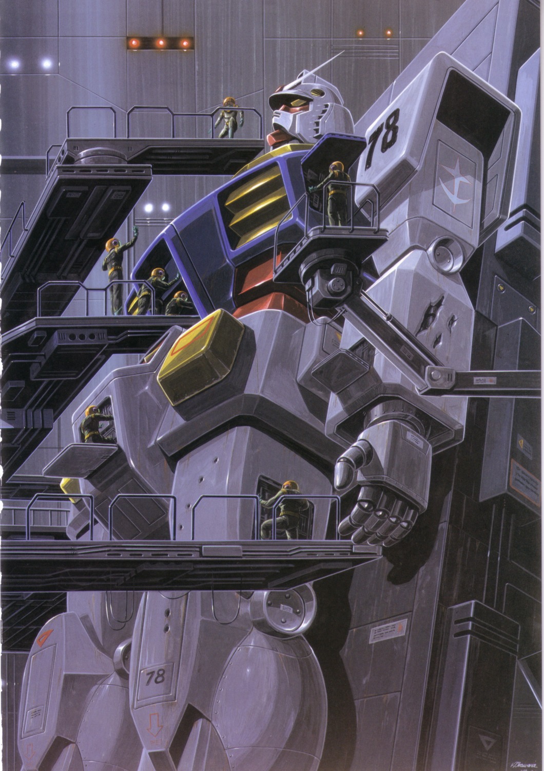 gundam mecha mobile_suit_gundam okawara_kunio rx-78-2_gundam