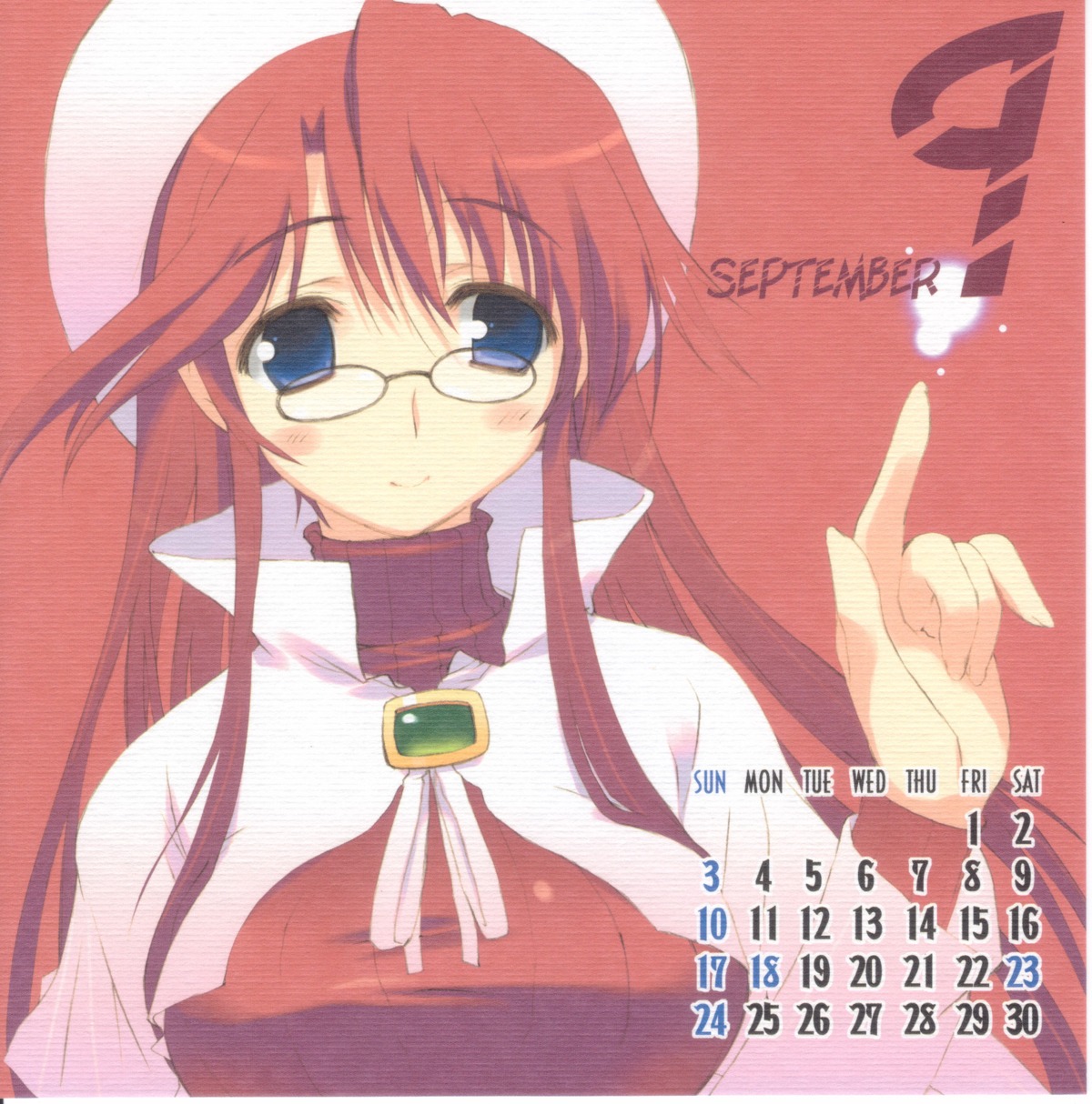 amaduyu_tatsuki aty blazer_one calendar megane paper_texture summon_night summon_night_3