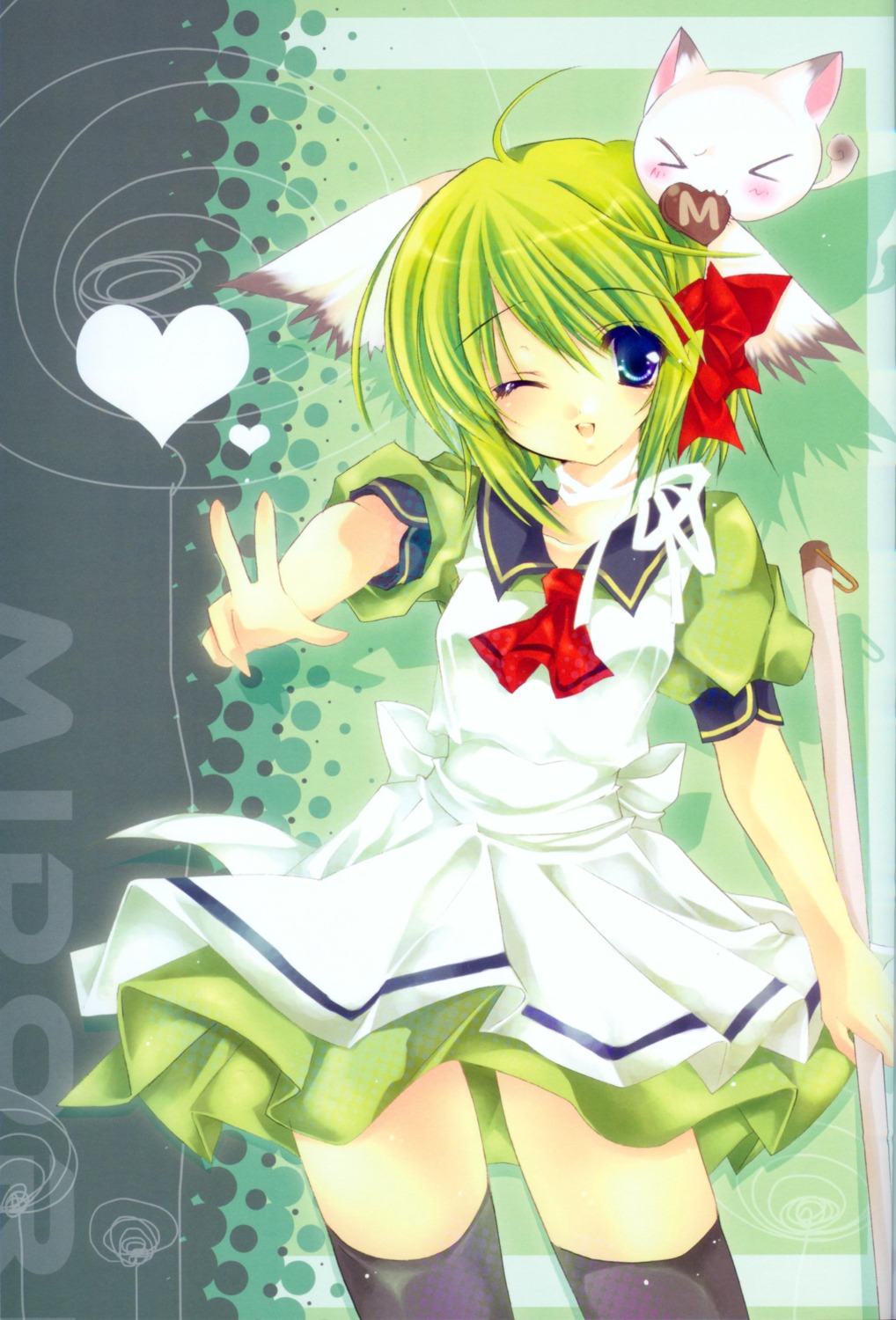 animal_ears greenwood hareko midori nekomimi thighhighs