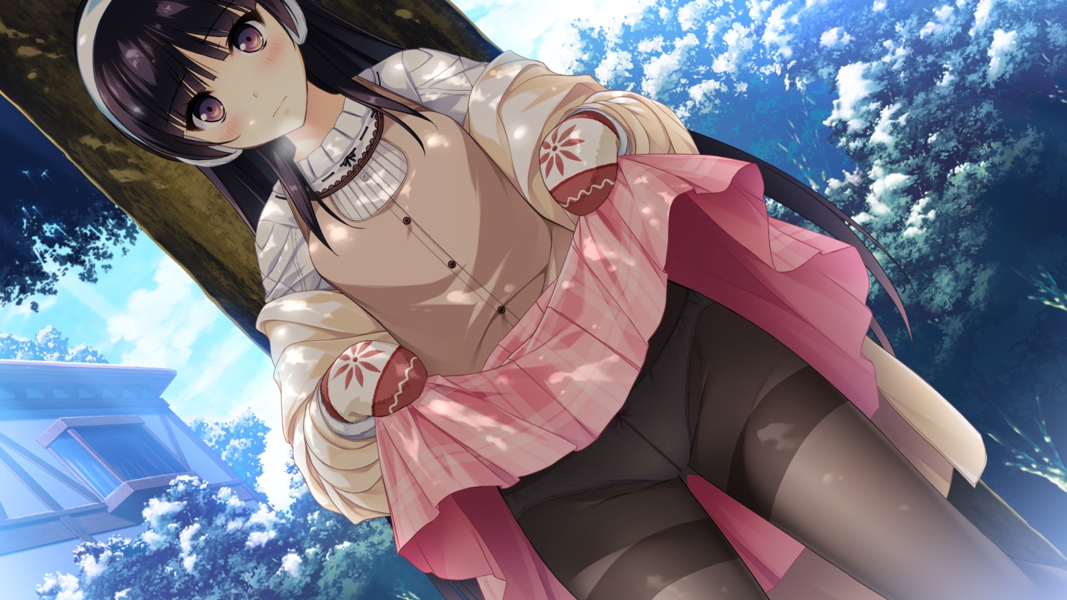 game_cg habane_kotori kono_oozora_ni_tsubasa_wo_hirogete pantsu pantyhose skirt_lift yashima_takahiro