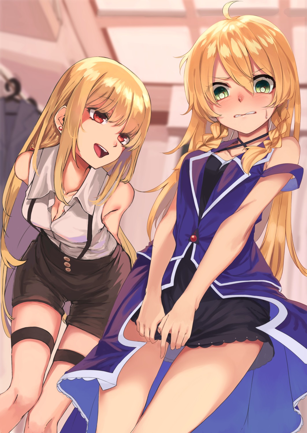 cleavage dress garter mizuiro_raika