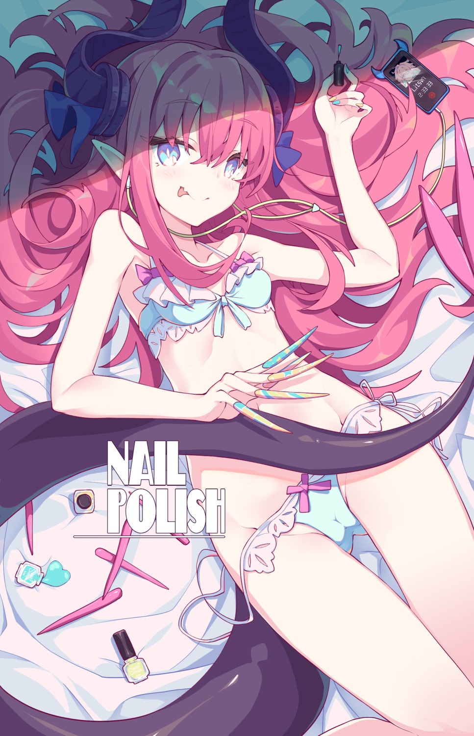bra cameltoe elizabeth_bathory fate/extra fate/extra_ccc fate/grand_order fate/stay_night horns litsvn pantsu panty_pull pointy_ears string_panties tail