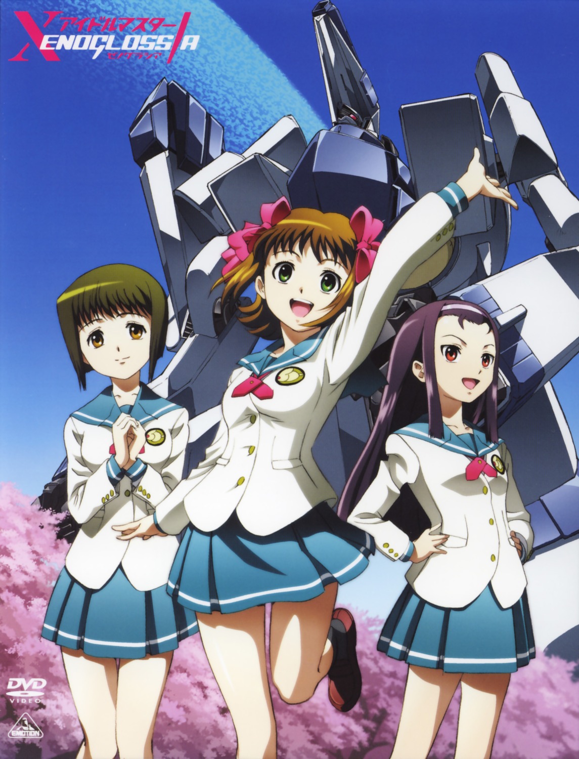 amami_haruka hagiwara_yukiho mecha minase_iori seifuku the_idolm@ster xenoglossia