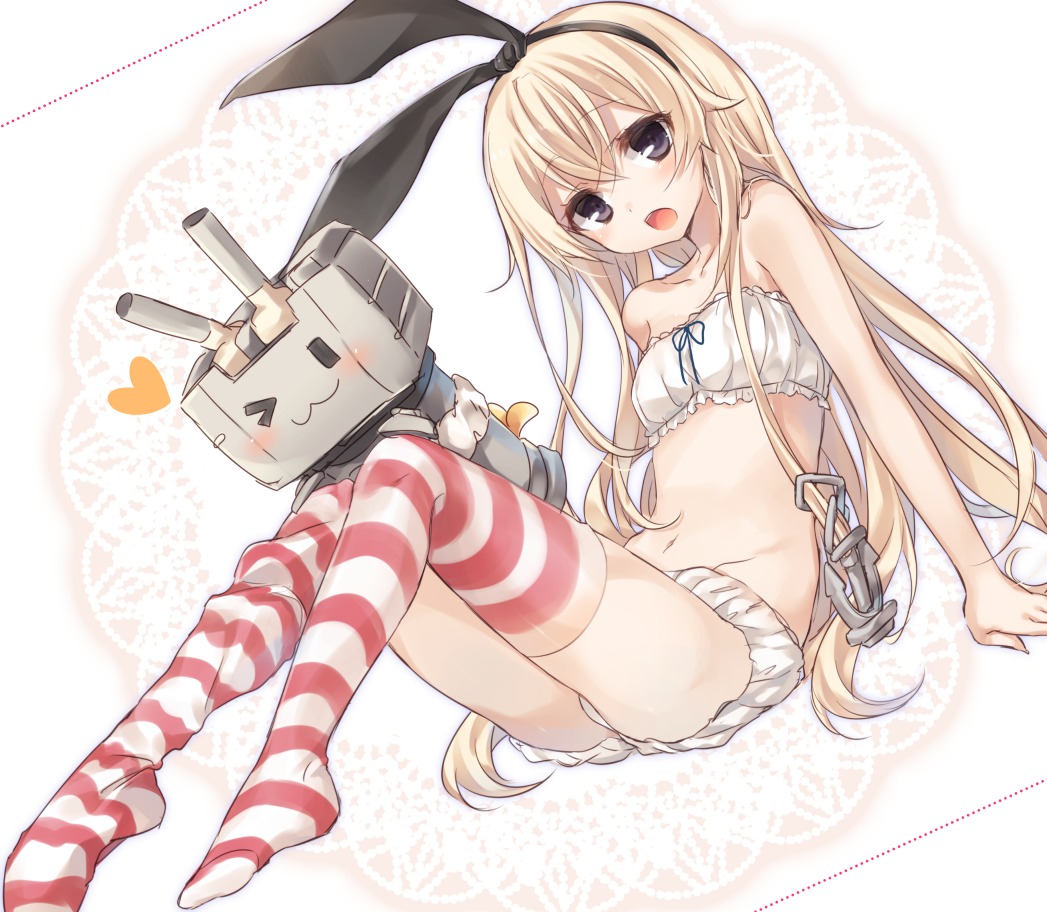 bloomers kantai_collection komeshiro_kasu loli rensouhou-chan shimakaze_(kancolle) thighhighs