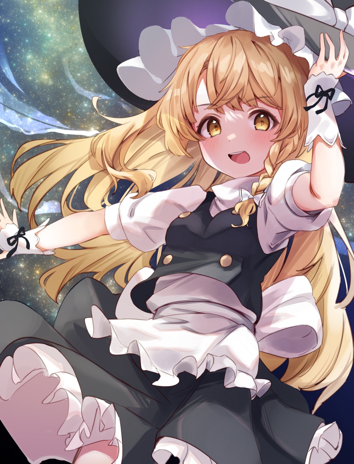 azuma_hiryu kirisame_marisa skirt_lift touhou witch