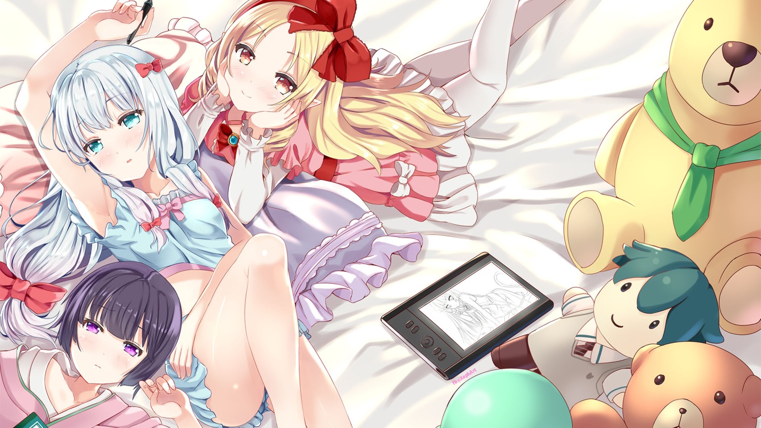 dress eromanga-sensei izumi_sagiri pantyhose pointy_ears senju_muramasa wallpaper xephonia yamada_elf