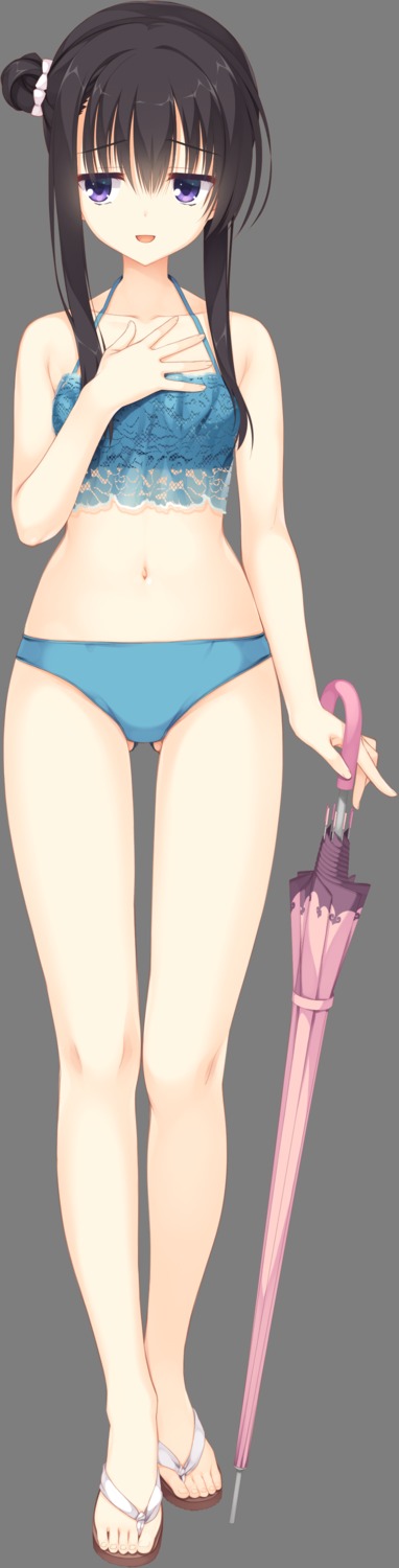 bikini breast_hold kobuichi nijouin_hazuki riddle_joker swimsuits transparent_png umbrella yuzu-soft