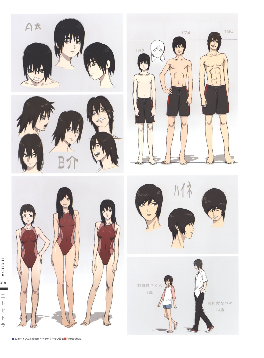 character_design nishio_tetsuya swimsuits