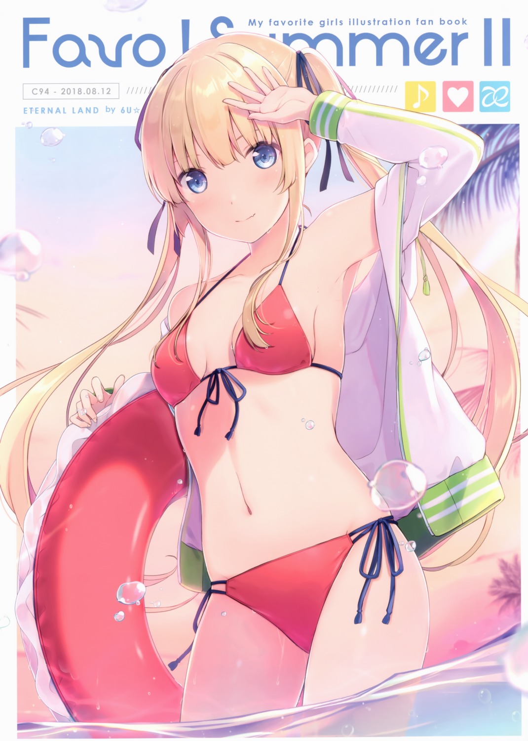 6u bikini cleavage eternal_land open_shirt saenai_heroine_no_sodatekata sawamura_spencer_eriri swimsuits wet