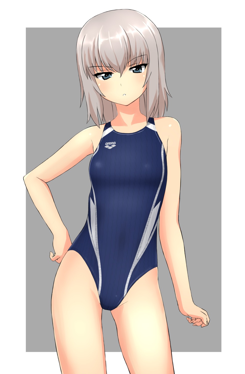 girls_und_panzer itsumi_erika swimsuits takafumi